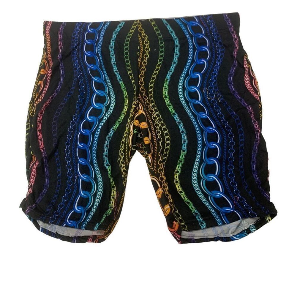 Chainlink Patterned biker shorts